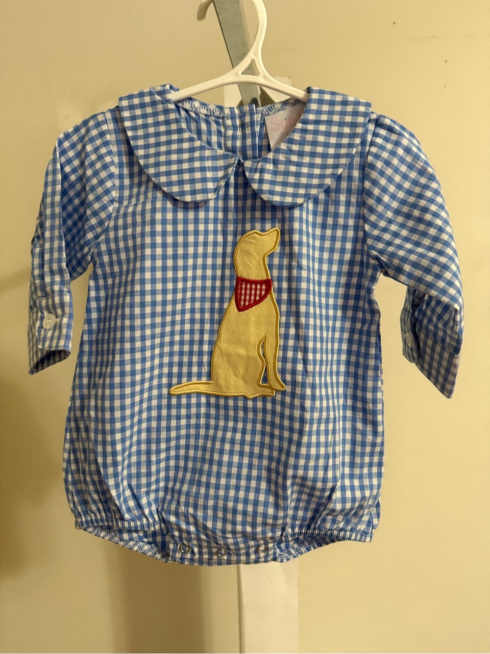 New Stitchy Fish Gingham Romper